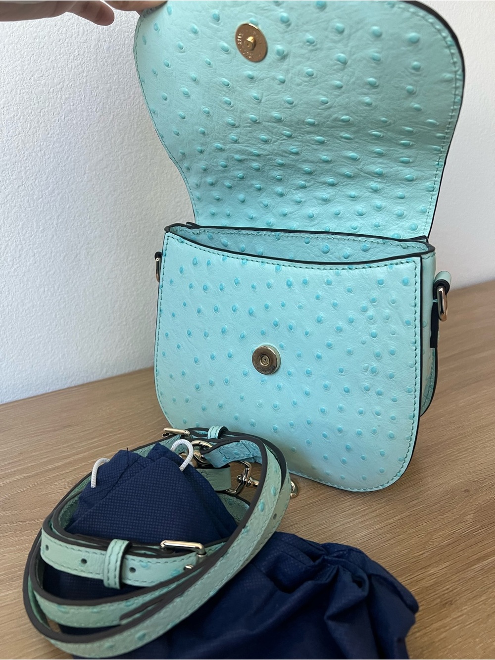 Dooney & Bourke Ostrich Embossed Crossbody - Picture 2 of 4